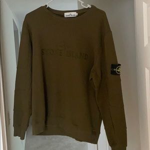 Stone Island Olive Green Crewneck